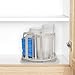 Chef Buddy Kitchen Organization Carousel - Food Storage Containers and Plastic Storage Bins With Lids, 11” W x 11” L x 8” H, Clear, Blue