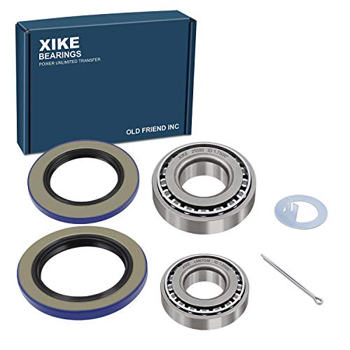 XiKe 1 Set Fits 5,200-6,000 lb Axles Trailer Wheel Hub Kit, Include 25580/25520 ＆ LM67048/LM67010 Bearings, 21333TB, 22333TB /10-10, 10-36 Seal and Cotter Pin.