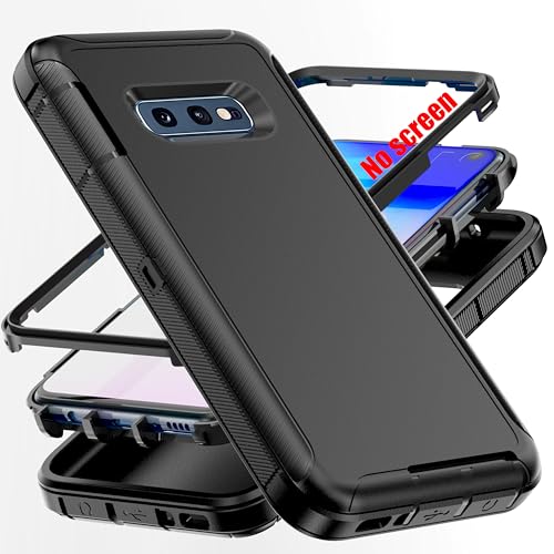 AYMECL for S10e Case [Military Grade] 3 in 1 Heavy Duty Full Body Shockproof Protection Phone Case for Samsung Galaxy S10e 5.8 inch Black