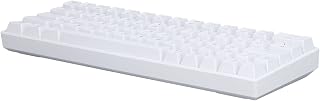 Raqz Gaming Keyboard, Small White Portable Mechanical Keyboard 64 Keys Long Battery Life for Office for Home Games (Blue Switch)