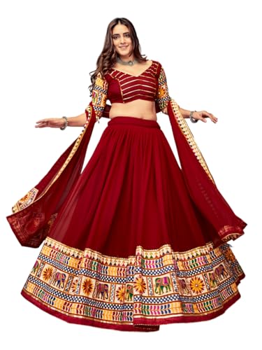 Women's Ethinc Indian Pakistani Lengha Navratri Garba Indian Style Chaniya Choli with Dupatta N11-21