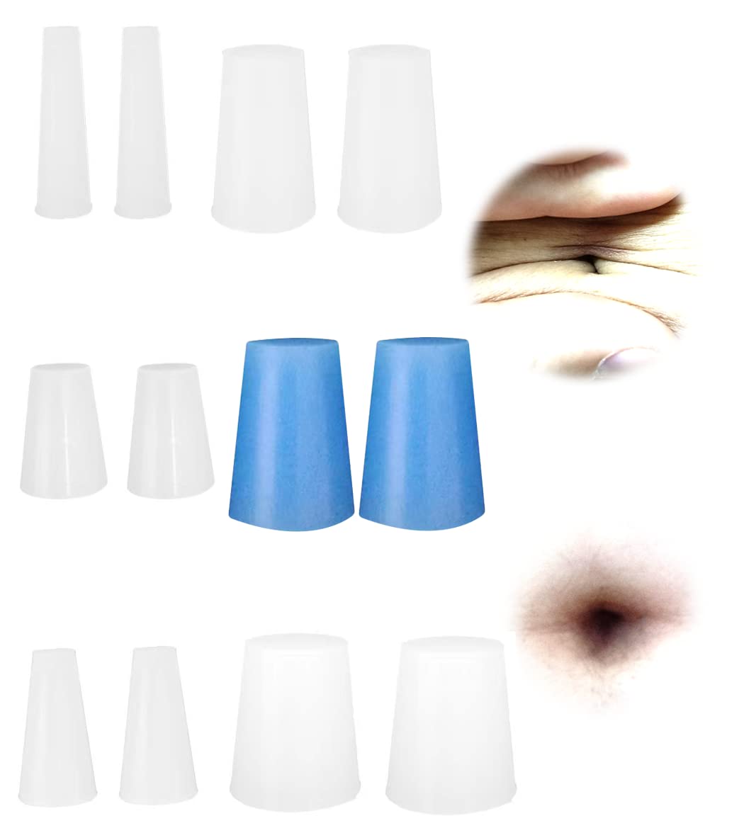 12 PCS（6PCS Sizes）Belly Button Plug,Tummy Tuck Belly Button Trainer Belly Button Shaper Silicone Plug,Used for Belly Button Shaper After Tummy Tuck Plug