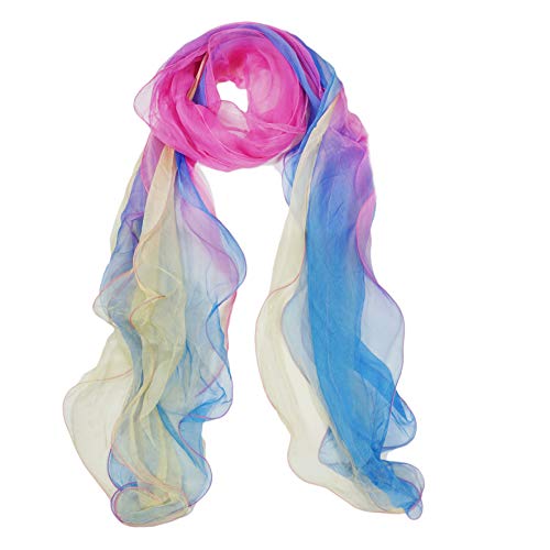 Chiffon Schal aus 100% Seide Seidenschal Mehrfarbig bunt 3 lagig 25x180cm 4793 Cover