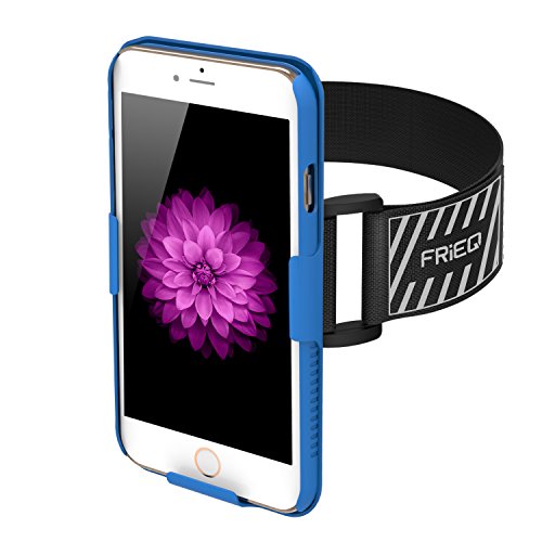 iPhone 6 Armband, FRiEQ Armband for Apple iPhone 6 - Lightweight & Fully Adjustable - Ideal for Workout, Hiking, Jogging, Gym, Running or Other Sports (Blue)