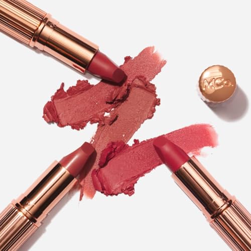 MCoBeauty - Crème Matte Luxe Lipstick - Cheeky Chat, Nude Pink Shade - Long-Lasting Hydrating Soft Matte - Creamy High-Pigment Full Coverage Bullet Lipstick - Vegan & Cruelty Free Lip Color | Creamy Matte Finish, Velvety-Soft Formula, Long-Lasting, All Day Hydration, Square Tip Bullet, Vegan & Cruelty Free