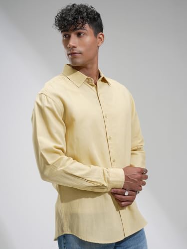 Image of Highlander Men's Relaxed Fit Casual Shirt | Cotton Linen | Relaxed fit | Full Sleeves