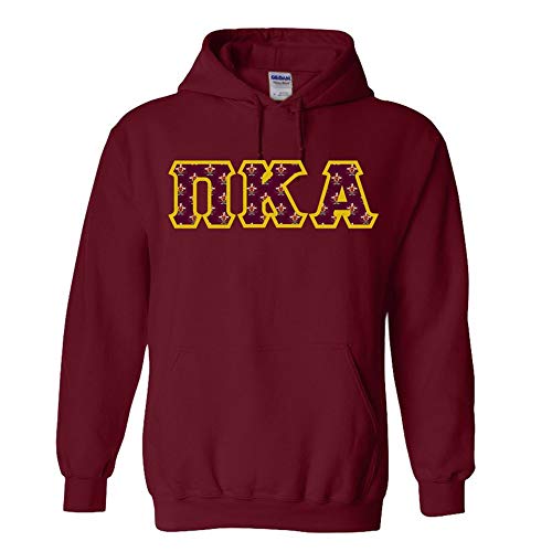 PI Kappa Alpha Pike Fraternity Crest Twill Letter Hooded Sweatshirt