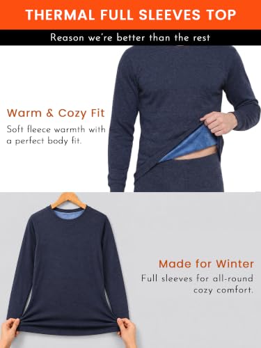Image of BODYCARE Heat MAX - Fur Fleece Inside Men Round Neck full Sleeves Thermal Gold Plus Premium Range for Very high Warmth