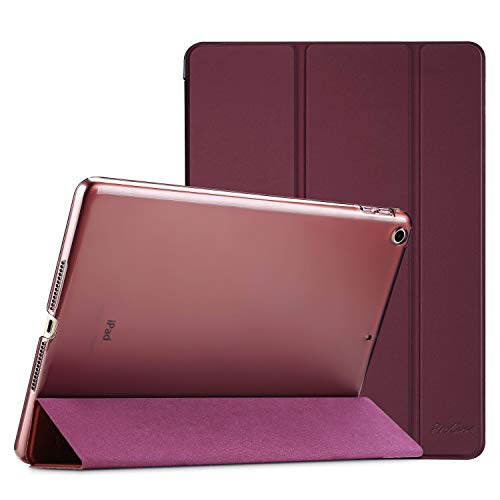 Image of ProCase Smart Case for iPad 9.7 Inch iPad 6th /5th Generation 2018 2017(Model: A1893 A1954 A1822 A1823), Ultra Slim Lightweight Stand Cover with Translucent Frosted Back -Wine
