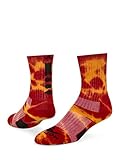 RedLion Maxim Tie Dye Athletic Socks (Red/Gold - Medium)