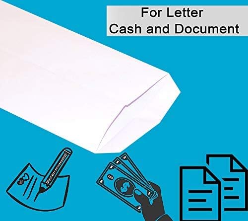 Image of Pack of 250 | Super White Cheque Size, Paper envelope, Thickness - 100 gsm, Size 9 inch X 4 inch inch (22.8 x 10 cm), 250 Pcs.