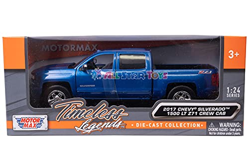 Motormax 2017 Chevy Silverado 1500 LT Z71, Azul, 1:27 miniatura 2