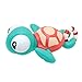 NEXTAKE Pull String Baby Bath Toy Pull & Go Turtle Cute Swimming Turtle Windup Clockwork Bathtub Toy for Toddlers