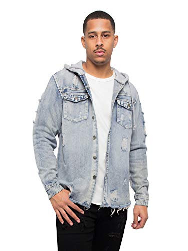 Image of VICTORIOUS Men's Distressed Denim Jacket