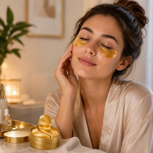 Image of 24K Gold Under Eye Mask Patches, 60 Patches (30 Pairs)