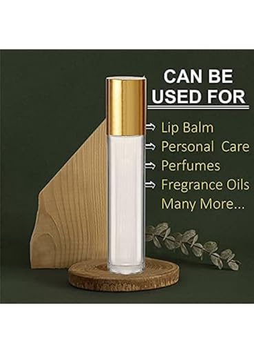 Image of 6Ml Empty Bottles Transparent Refillable Reusable (6Ml Set of 6) Roll on Glass Bottle for Attar | Perfumes | DIY | Aromatherapy | Essential Oils (Pack Of 6)