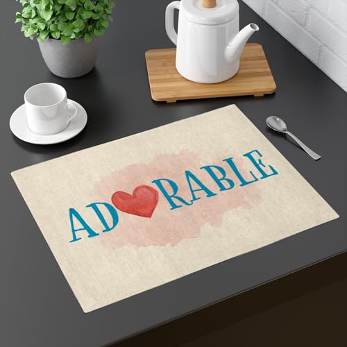 Sets de table en lin Coeur Saint Valentin pour un dîner romantique
