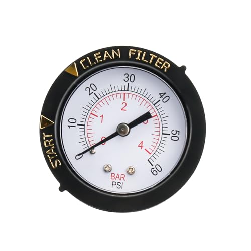 ECX2712B1 190059 Pressure Gauge Replacement for Pen-tair Pool/Spa Valve and Filter Pool Filter Pressure Gauge