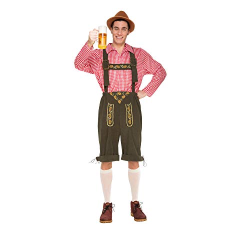 My Other Me Me-204158 Disfraz Oktoberfest para hombre, ajedrez, color green, L (Viving Costumes 204158)