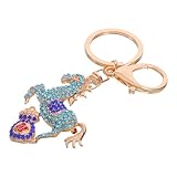 Ipetboom Funkelnder Kleiner Pferde Schlüsselanhänger aus Zinklegierung Strassstein Anhänger für Rucksack Handtasche Schlüssel Glücksbringer Tieranhänger für Mädchen