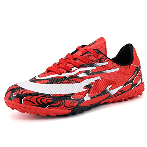 Rhyme-Zeal Mens Soccer Shoes Athletic Turf Football Cleats Professional Indoor Outdoor Sneakers