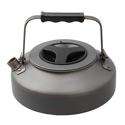 Logos 81210301 Kettle, 25.6 fl oz (750 ml), Flat Type, Aluminum, Scratch-Resistant, Hard Anodized Finish, Black