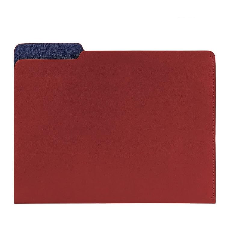 Graphic Image The Carlo File Folder RED Leather - 8.5x11 Quality Leather - Made in USA