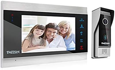 TMEZON Video Door Phone Doorbell Intercom System,1080P Door Entry System with 7 Inch 1-Monitor 1-Camera For 1-Family house,Touch Button, Night Vision,Support Automatically Snapshot/Recording