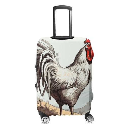 Chicken Sketch Travel Luggage Cover Anti-scratch Suitcase Cover Elastic Suitcase Protective Cover Fits 19-32 Inch Luggage XL4