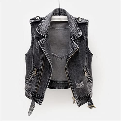 Chaleco de mezclilla mujer soluciona looks aburridos chaqueta corta vaquera gris cómoda 2