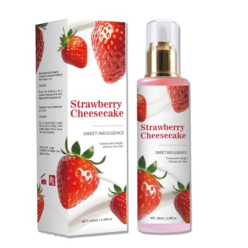 QPJUVC Strawberry Cheesecake Body Spray for Women - Long-Lasting Perfume Mist for Hair & Skin, Fruit Scented Fragrance, Moisturizing Body Care, 100ml (1)