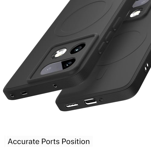 Image of Pikkme Back Cover for Realme 16 Pro Plus 5G Soft Matte Silicone Mag-Safe Design (Mag-Safe Not Support) Camera Protection | Slim Fit Bumper Cover (Black)