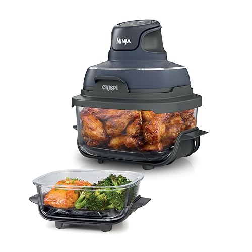 Ninja Crispi 4-in-1 Glass Air Fryer | 450°F...
