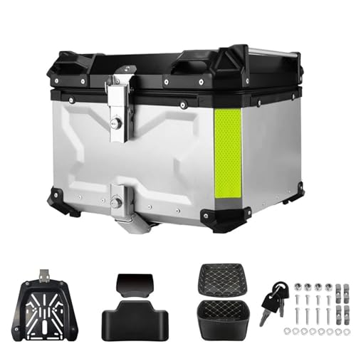 Top case de moto en aluminium CNC 45L argent pour VOGE DS525X Valico Valise robuste