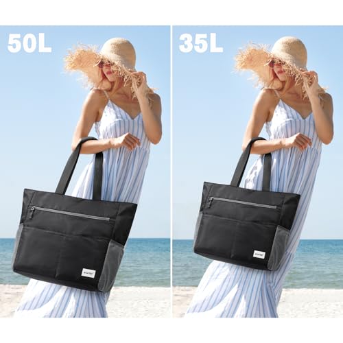 Image of G4Free Beach Bag, Waterproof Sandproof Beach Tote Bag, Large Capacity Foldable for Women