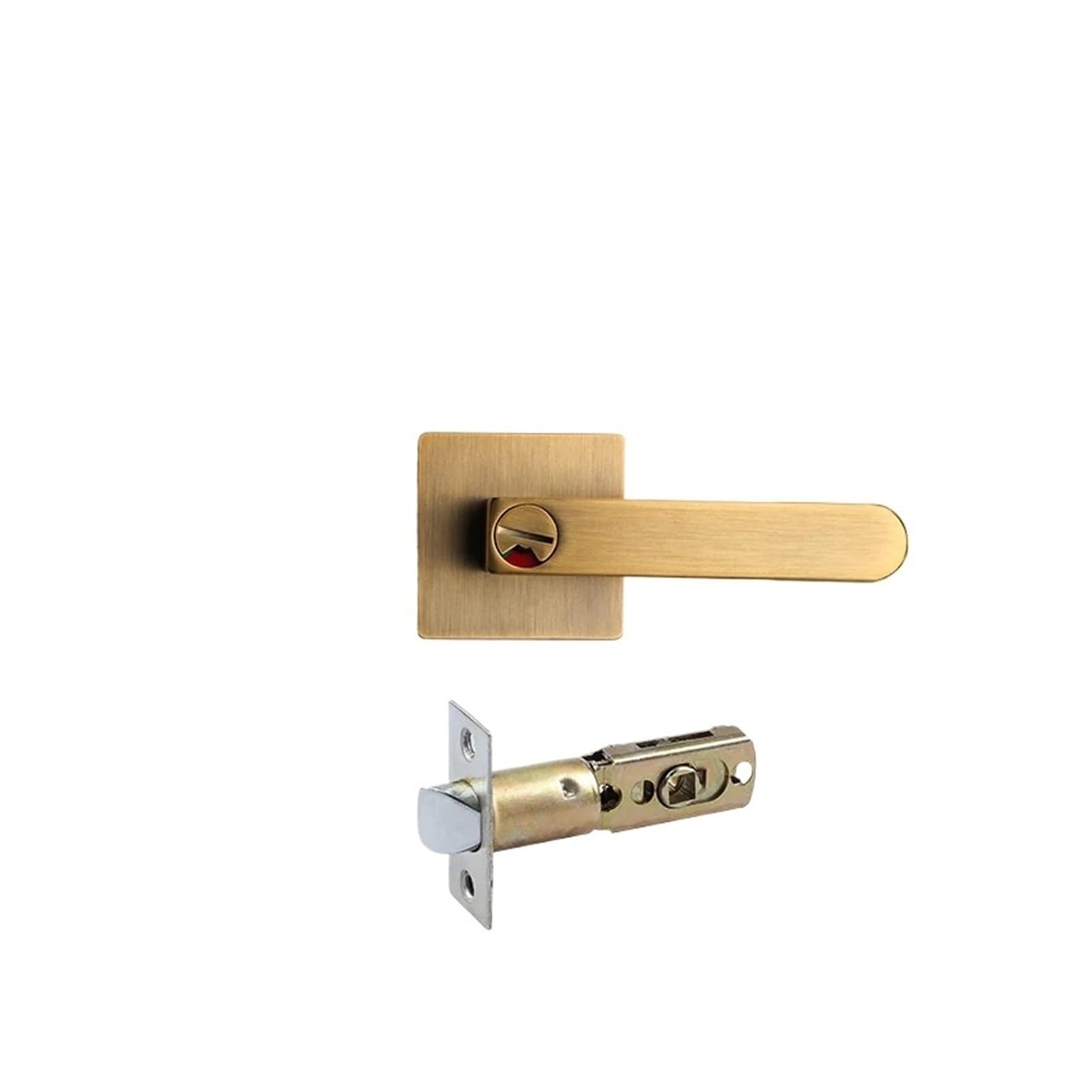 Sjloynwq Huanggu-Keyless Three-Pole Handle Lock With Red And Green Indicator Light Door With Key(Huanggu-Keyless)