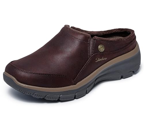 Skechers Women's Easy Going-Latte 2 Mule, Chocolate, 8.5