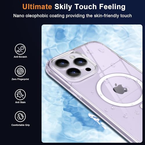 Image of MOCCA Clear Case for iPhone 15 Pro Max Case,Clear | Anti-Yellowing | 13ft Drop | Compatible with MagSafe | Crystal Clear & Anti-Slip | Raised Camera & Screen Lip | Ultra-Slim