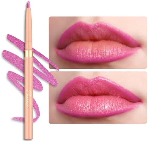 Oulac Waterproof Lipliner Pencil - Smooth and Creamy, Retractable Lip Makeup for Precision Application, Vegan & Cruelty-Free, LL09 Lilac Love Pink