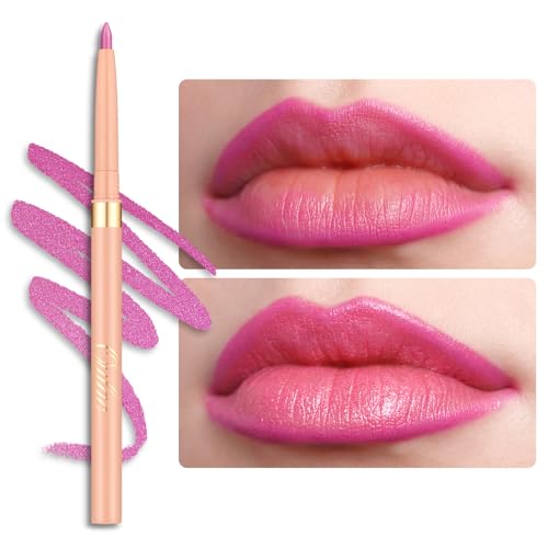 Oulac Waterproof Lipliner Pencil - Smooth and Creamy, Retractable Lip Makeup for Precision Application, Vegan &amp; Cruelty-Free, LL09 Lilac Love Pink