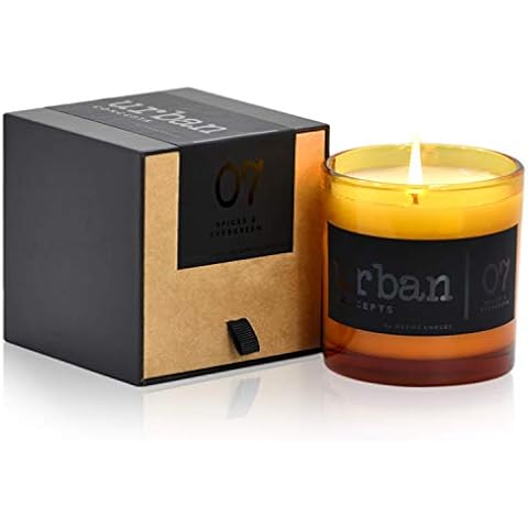 DECOCANDLES 12 Oz. COZY Melange of Spices & Evergreen Jar Soy Candle Made in USA Cover