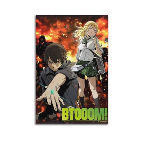 ZPAOWUFB Póster de metal con diseño de anime impactante, lienzo decorativo para pared e imagen artística moderna para decoración de dormitorio familiar, 20 x 30 cm