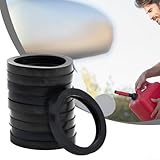 10 Stück Dosenauslaufdichtungen für Gastankdüse – Gummi-O-Ring-Dichtungen, Kraftstoff-Unterlegscheibendichtung mit Innenrille, schwarzer dehnbarer Silikonring