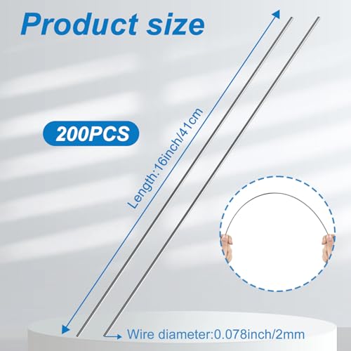 Image of 200 Pcs 16 Inch Insulation Support - 16 inch Carbon Steel Metal Insulated Wire for Attic, Ceiling Insulation, DGG005 (Pack of 3)