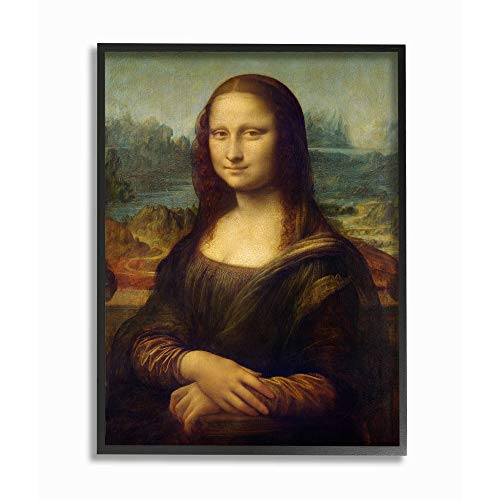 The Stupell Home Decor Collection Da Vinci Mona Lisa Renaissance Painting Framed Giclee Texturized Art, 24 x 30, Multi-Colored -  Stupell Industries, ffa-101_fr_24x30
