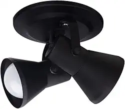 Spot Duplo De Sobrepor Direcionável Teto Sala 2 E27 (Preto)