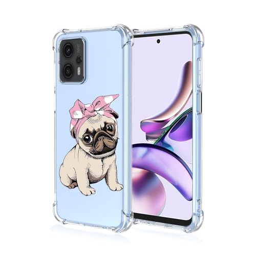 Custodia per Telefono per Motorola Moto G13 Moto G23 6.5 Inches Cover per Cellulare con Motivo Verniciato Trasparente in Morbido Silicone TPU - Lotta Francese