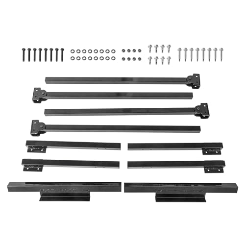 AA-Racks Model X-TCR Universal Truck Caps & Topper Ladder Rack 2 Bar Ladder Rack Adjustable Iron Cross Bar