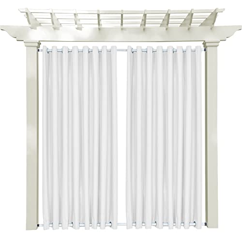 Macochico 150Wx 96L Burgundy Extra Wide Outdoor Curtains Blackout Draperies Panels for Patio Garden Backyard Gazebo Cabana Windproof Thermal Insulated Privacy Protection Noise Reducing (1 Pa