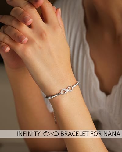 Tarsus Infinity Love Heart Bracelets Jewelry Gifts for Grandma/Nana/Granny/Nanny/Daughter/Bestie/Sister/Auntie, Christmas Birthday Gift Ideas2